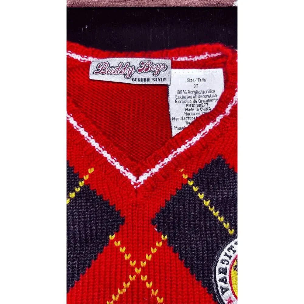 Buddy boys red knit sweater size 3T